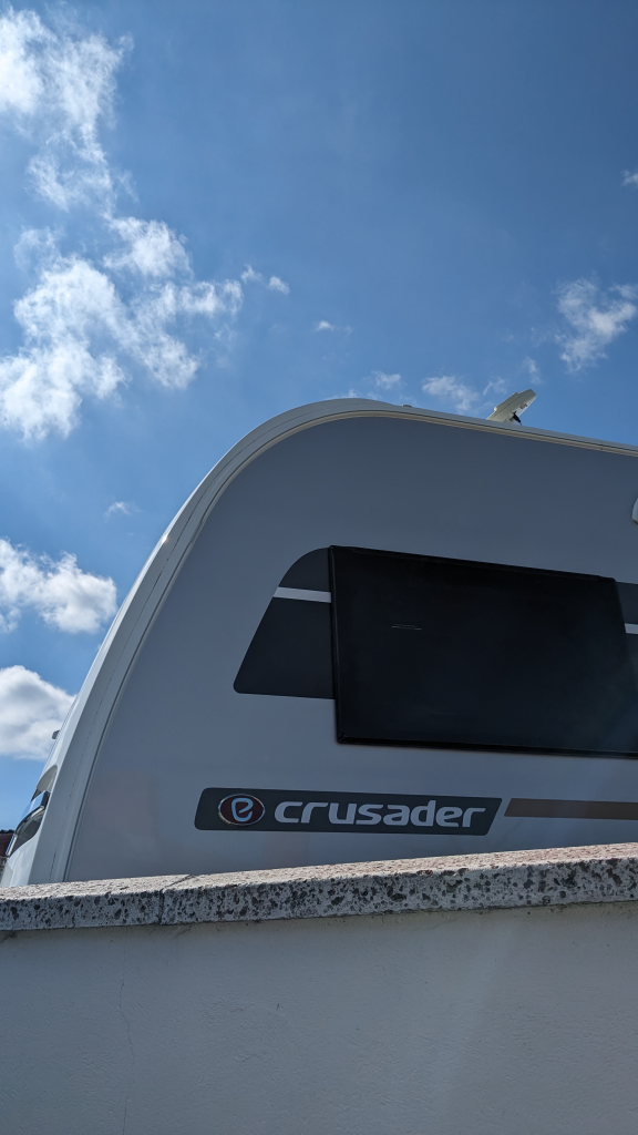 Elddis Crusader Aurora in the sun